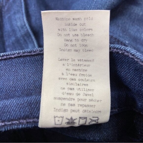 Rag bone Mojave high rise 10 inches ripped knees skinny dark blue made USA 28 - Picture 8 of 12